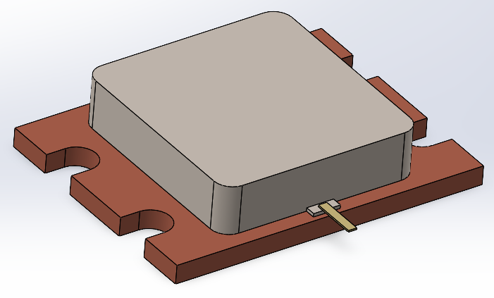 Wolf Speed CGHV96130F GaN HEMT, packaged part render