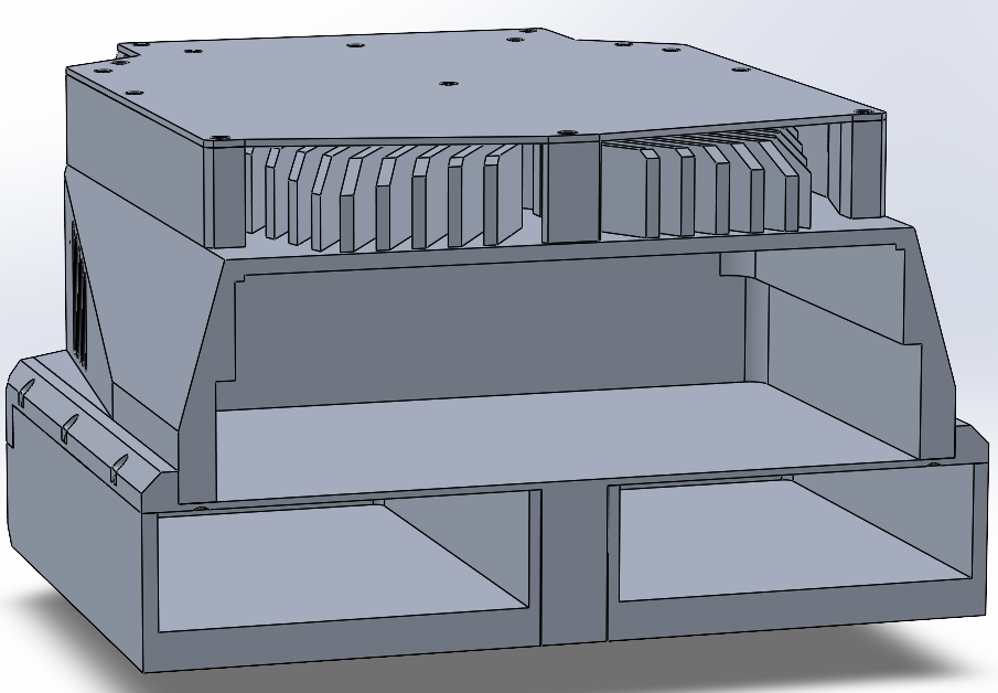 Cross-sectional view showing the power cavity