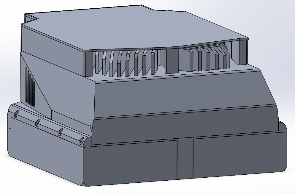 Simulation model, control panel removed and sealed