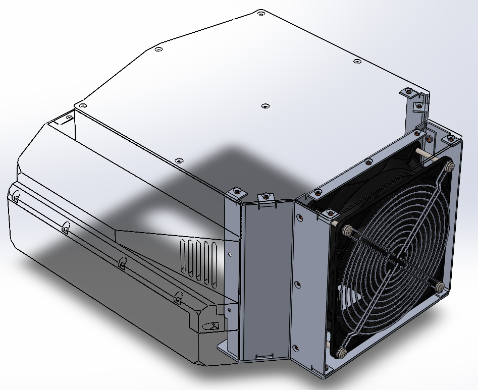 True model, with fan and guard